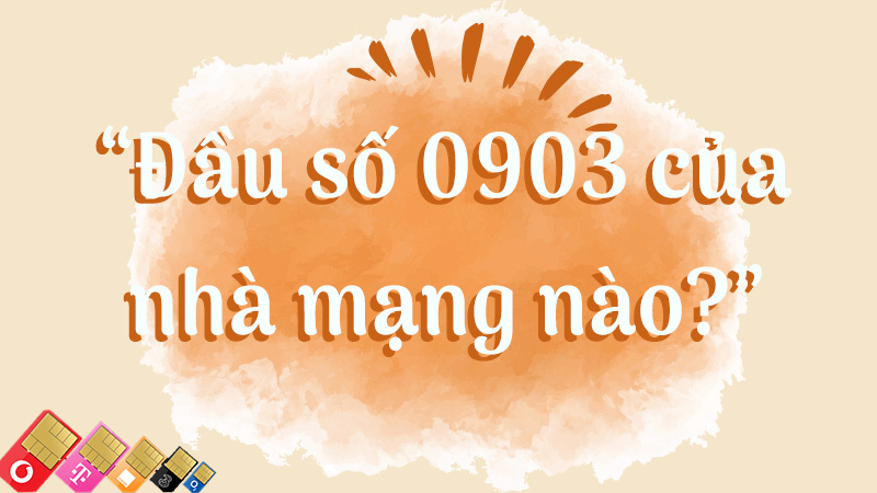 Đầu số 0903 là của nhà mạng nào